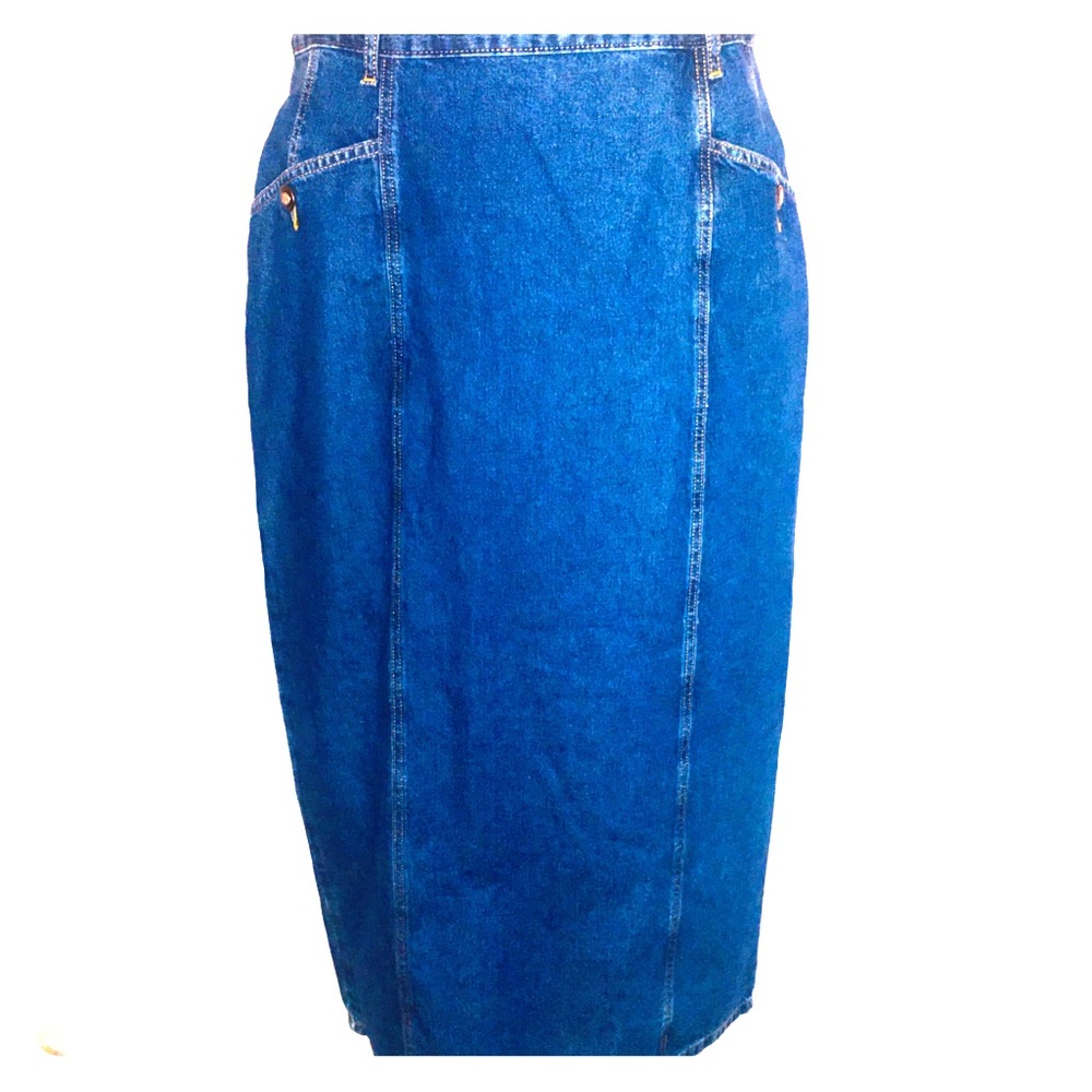 Crossroads jean skirt modest 
Size 14